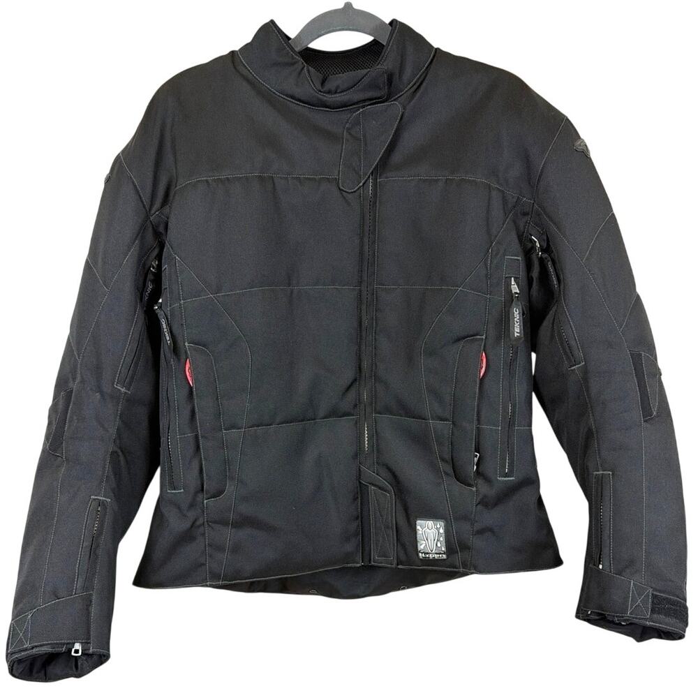 Teknic Black Cordura Armor Protective Motorcycle Biker Jacket 10